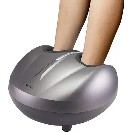 Masseur electric picioare, Beper, multifunctional, gri/negru Cel mai bun preț