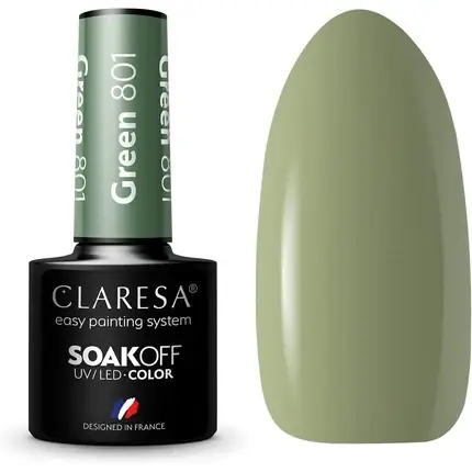 Comandă acum Lac de unghii Claresa, UV LED, verde, 5ml