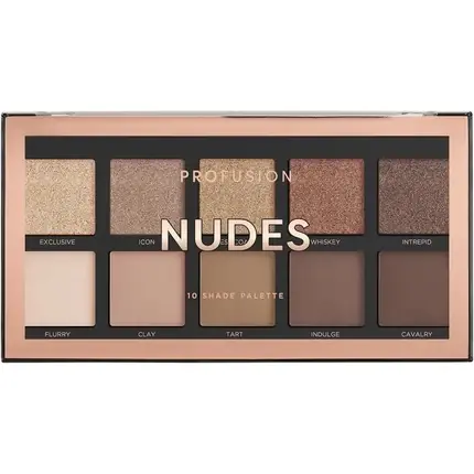 Paletă farduri de pleoape, Profusion Cosmetics, Nudes, 10 nuanțe Promoție