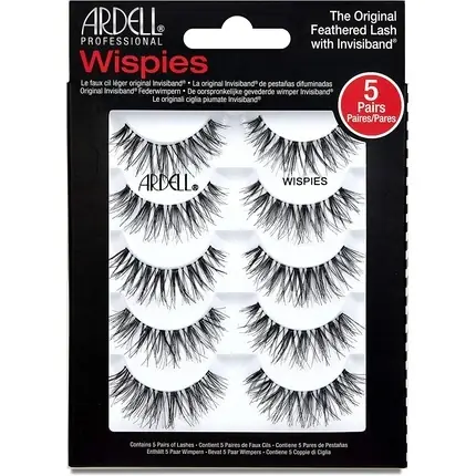 Disponibil imediat Gene false Ardell Wispies negru lungi
