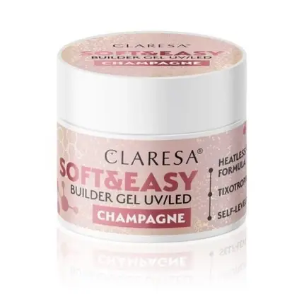 Gel UV, Claresa, Soft&Easy Champagne, 45g Nu rata