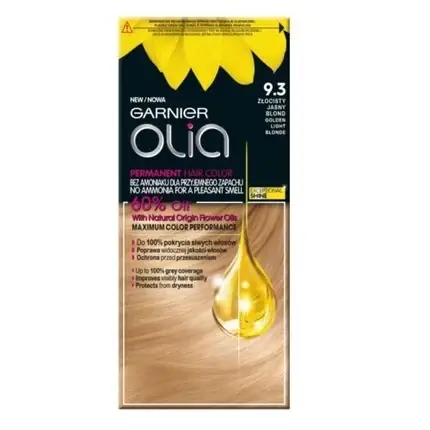 Vopsea de păr, Garnier, Olia 9.3, blond auriu deschis Lichidare de stoc