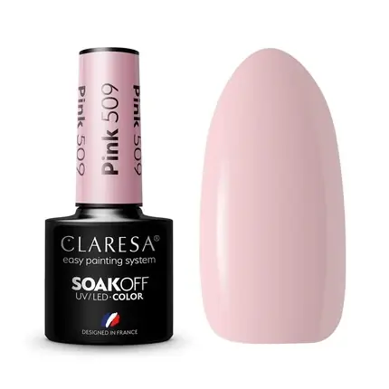 Lac de unghii UV, Claresa, 509, roz, 5ml Popular