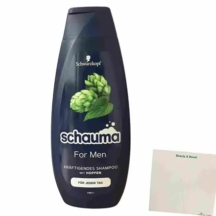 Promoție Șampon, Schauma, bărbați, cu hamei, 400ml, negru