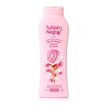 Gel de duș Tulipan Negro căpșuni 650ml roz Chilipir