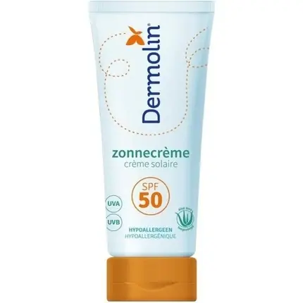 Reduceri Cremă de protecție solară Dermolin SPF50, alb