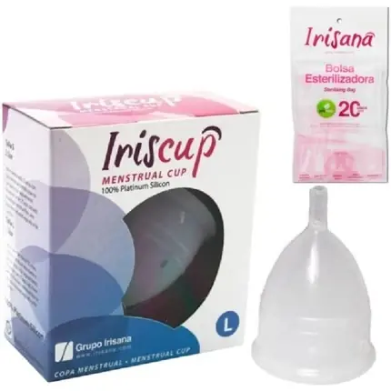 Cupa Menstruala, Irisana Iriscup L, roz, silicon Retur ușor