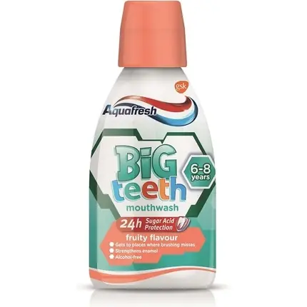 Apă de gură copii, Aquafresh, Big Teeth, aromă fructată, 300ml Nu rata