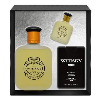 Reducere de preț Set Parfum Bărbați Evaflorparis Whisky, Gri, 100ml
