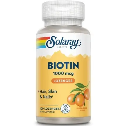 Reducere de preț Pastile Biotină Solaray 1000mcg Portocaliu 100 bucăți