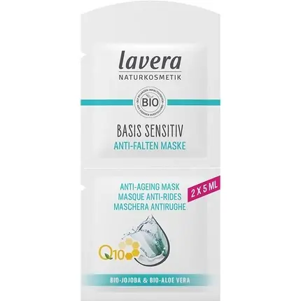 Masca fata, Lavera, Basis Sensitiv, Q10, 2x5ml Ofertă specială