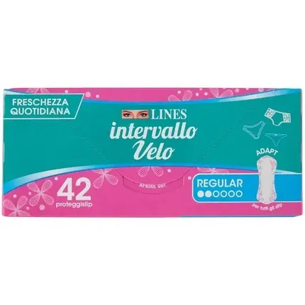 Salvaslip Lines Intervallo, 42 bucăți, regular, roz Noutate