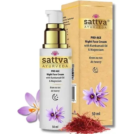 Cel mai bun preț Cremă de noapte, Sattva Ayurveda, Pro-Age, 50ml, alb