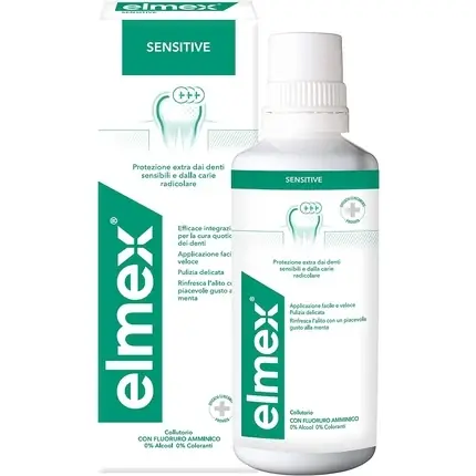 Lichidare de stoc Apa de gură, Elmex, Sensitive, alb