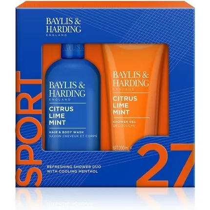 Ofertă de sezon Set cadou duș Baylis & Harding Citrus Lime Mint, albastru/portocaliu