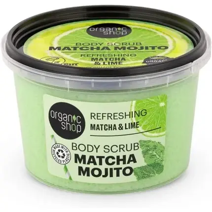 Calitate înaltă Exfoliant Organic Shop Matcha Mojito, verde, 250ml