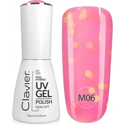 Super ofertă Gel Polish, Clavier, 10ml, Roz cu Particule