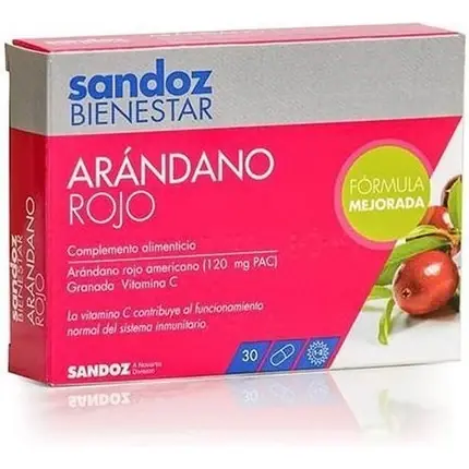 Supliment alimentar, Sandoz, Arandano Rojo, 30 capsule, roșu Bestseller