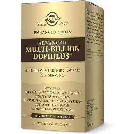 Supliment Solgar, Advanced Multi-Billion Dophilus, Capsule Vegane, 60 buc Retur ușor