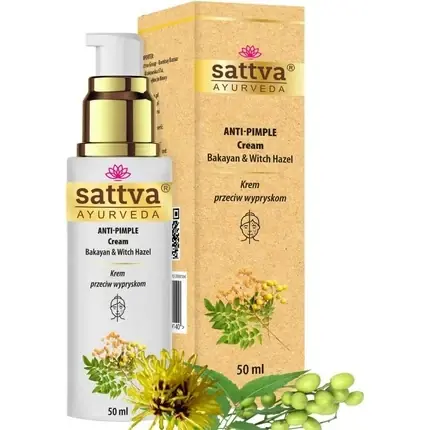 Cremă Față, Sattva Ayurveda, Bakayan și Hamamelis, 50ml Chilipir
