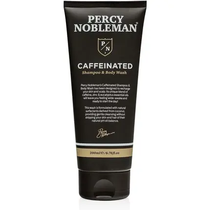 Cel mai bun preț Șampon, Percy Nobleman, cafeină, negru