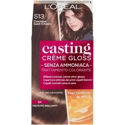 Vopsea de păr, L‘Oréal, Casting Crème Gloss, Castaniu Iced-Choco Ofertă exclusivă