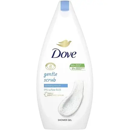 Calitate înaltă Gel de duș, Dove, Gentle Exfoliating, alb, 500ml