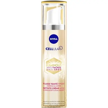 Doar azi Fluide Teinté, Nivea, Cellular Luminous, bej, FPS 20