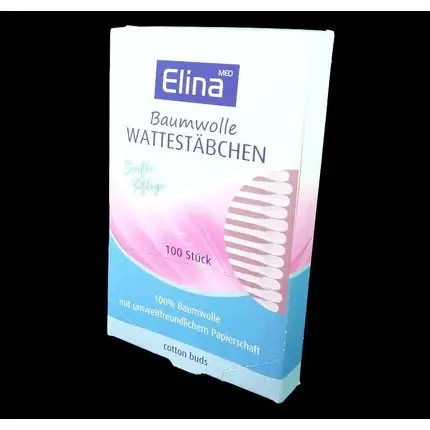 Bețișoare urechi Elina Med, 100 buc, hârtie, alb Super ofertă