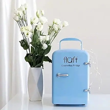 Reducere de preț Frigider Cosmetice, Fluff, model mini, albastru