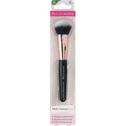 Preț promoțional Pensulă Make-Up Brushworks Multitasking, Negru, 24cm
