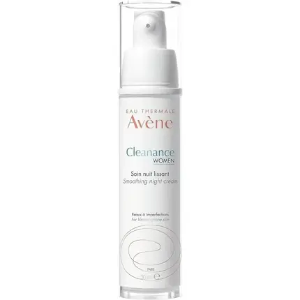 Ofertă de sezon Cremă de noapte, Avène, Cleanance Women, 30 ml, alb
