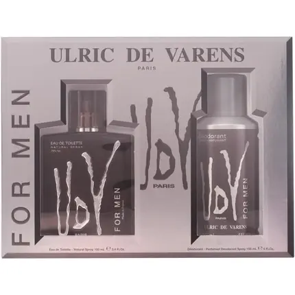 Retur ușor Set cadou Ulric De Varens UDV, bărbați, argintiu