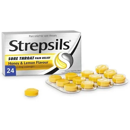 Chilipir Pastile Strepsils, Miere și Lămâie, 24 bucăți
