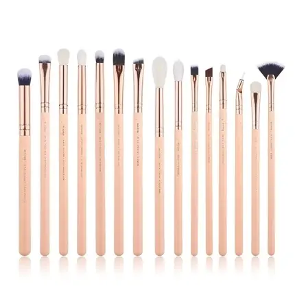 Set Pensule Machiaj, Jessup, 15 Piese, Roz/Auriu Premium