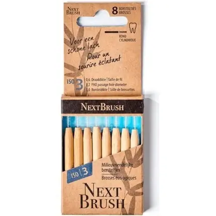 Periuțe Interdentare, Nextbrush, Bamboo, 8 Buc Disponibil imediat