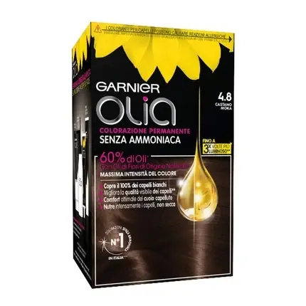 Vopsea de păr, Garnier, Olia, castaniu mocha Plată sigură
