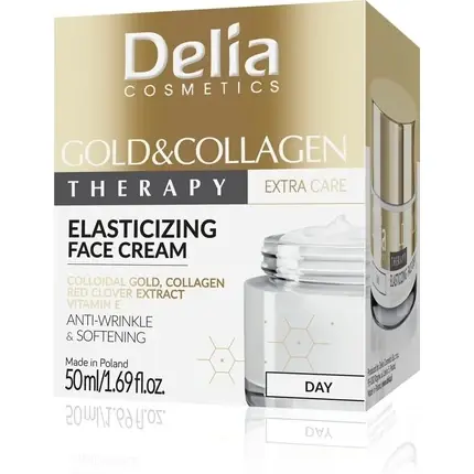 Cremă Zi, Delia Cosmetics, Gold & Collagen, Elasticizantă, 50ml Cumpărături sigure