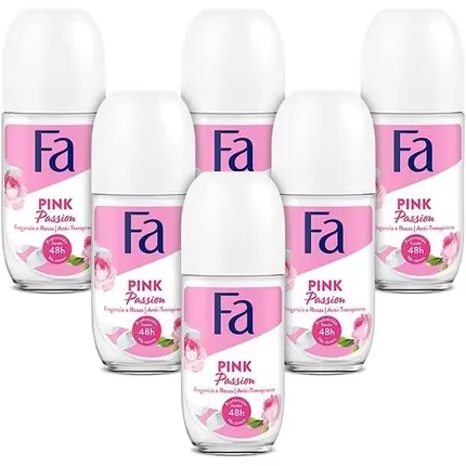 Deodorant roll-on, FA, Pink Passion, 50 ml, set 6 bucăți Livrare expres