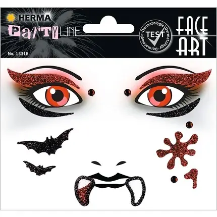Tatuaj Temporar Herma Vampire Glitter, Colorat Popular