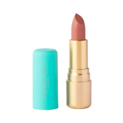 Livrare expres Ruj, Vivienne Sabo, Createur, nude, capac turcoaz
