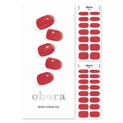 Plată securizată Set unghii Ohora N Tint Brick, gel semi-uscat, roșu