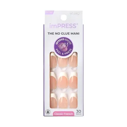Unghii False, Impress, French Tip, Neutru/Alb, Medii Preț redus