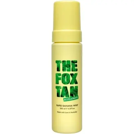 Premium Lotiune bronzanta Fox Tan Rapid Banana Whip, galben, 200ml