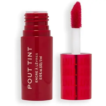Cel mai vândut Gloss buze Makeup Revolution Pout Tint, roșu, 3ml