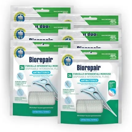 Ață Dentară, Biorepair, Forcelle, 36 Bucăți, Alb Reducere specială
