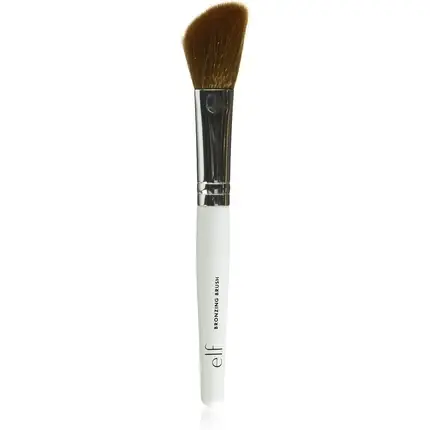 Promoție Pensulă Machiaj, E.L.F., Bronzing, Sintetic, Alb/Argintiu