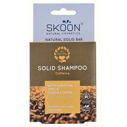 Șampon solid Skoon Caffeine, 125g, Natural Preț mic