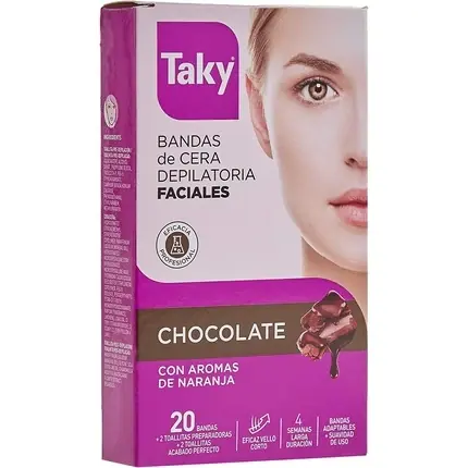 Livrare rapidă Benzi Epilatoare Faciale Taky, Ciocolata, 20 Bucati