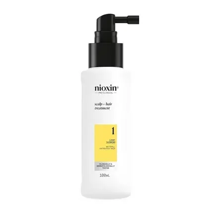 Ser tratament păr, Nioxin, Scalp + Hair System 1, alb, 100 ml Super ofertă